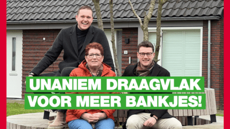 Drie raadsleden op bankje